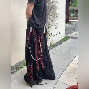 Vintage Tripp NYC wide leg gothic raver cargo pants NWT